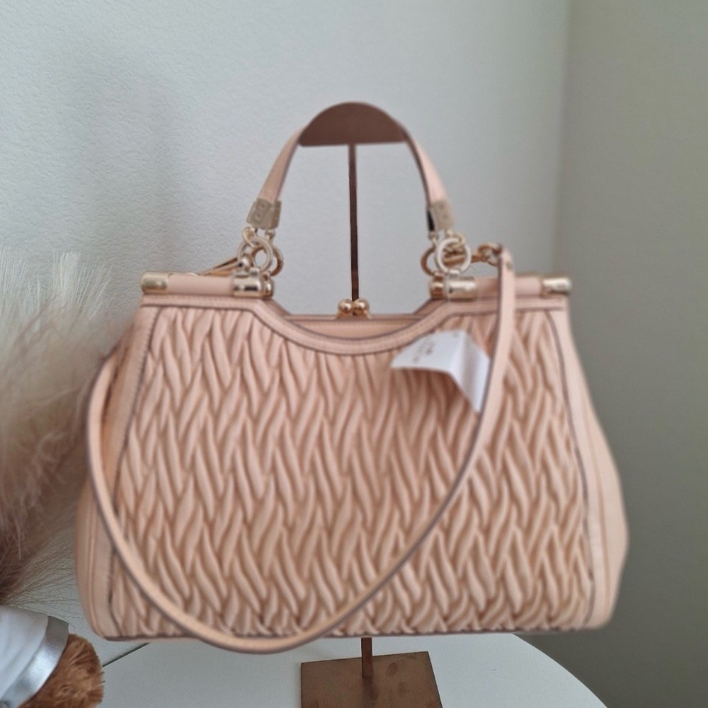 Coach Madison Carrie Kisslock Satchel Bag